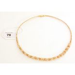 Cultured pearl and 9ct gold necklace