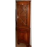 Modern mahogany corner cabinet