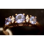 Tanzanite and diamond ring