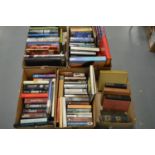 Five boxes of mixed books