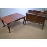 Edwardian C.W.S mahogany sideboard and dining table