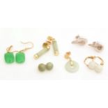 Jade and other earrings