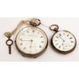 Two silver cased watches