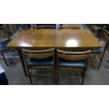 A H McIntosh dining table and six chairs