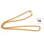 9ct gold twist link necklace