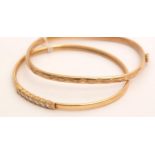 Two gold bangles