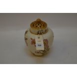 Royal Worcester blush Ivory ground pot pourri (damaged)