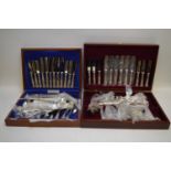 Two canteens of cutlery and flatware by Towle of Sheffield.