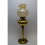 Victorian brass oil lamp.