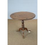 19th Century tilt action tripod table.