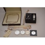 Silver jewellery and other items