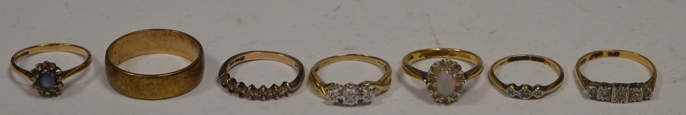 A selection of diamond and other rings