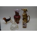 Royal Doulton figure; and various items of china.