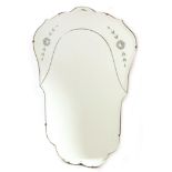 20th Century shield-shaped mirror