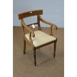 Georgian mahogany elbow chair.