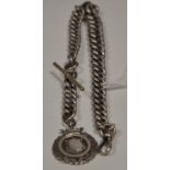 A silver Albert chain