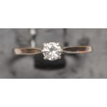 Single stone diamond ring