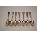 Seven silver teaspoons