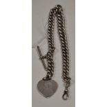 Silver Albert watch chain