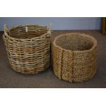 Two log baskets.