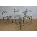 Four Industrial orangery chairs.