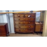 Late Georgian bowfront chest of drawers.