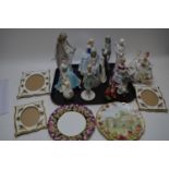 Royal Albert photograph frames; Lladro, Royal Doulton and Coalport figurines and others.