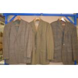 Three tweed jackets