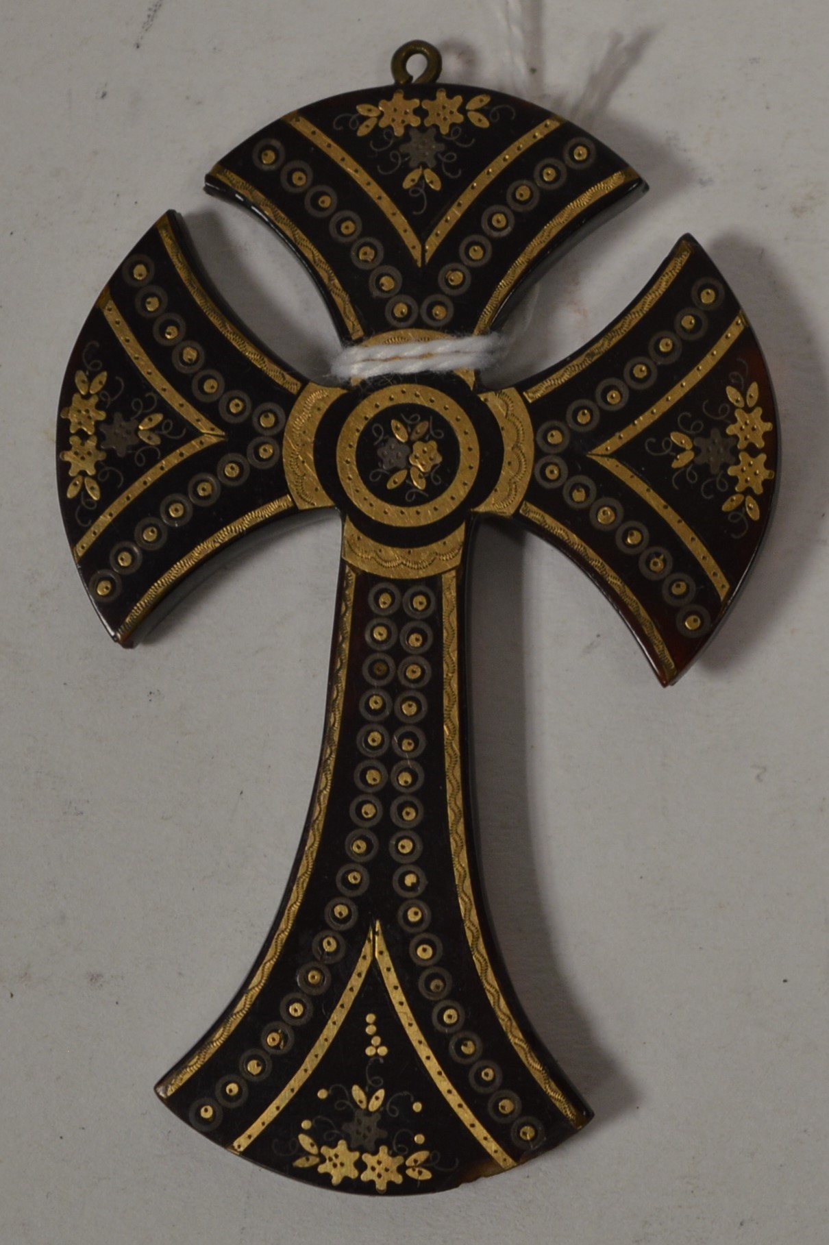 19th Century piquet crucifix pendant