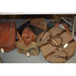 leather, suede, canvas and tweed bags