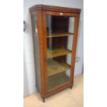 19th C Dutch inlaid display cabinet.