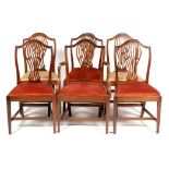 Six early 20th Century mahogany dining chairs