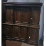 Victorian Gothic breakfront cabinet.