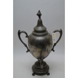 Britannia metal tea urn by Philip Ashbury & Son.