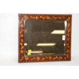 Marquetry rectangular wall mirror.