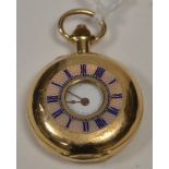 A fine yellow metal fob watch