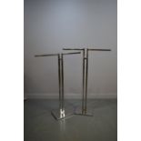 Two aluminium coat stands