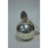 Silver grenade pattern table lighter