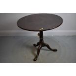 20th Century mahogany tripod table