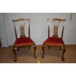 Pair of George III style dining chairs