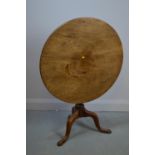 Late 19th Century mahogany tripod table