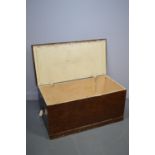 Vintage stained wood blanket box.