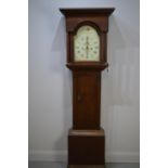 20th Century oak longcase clock