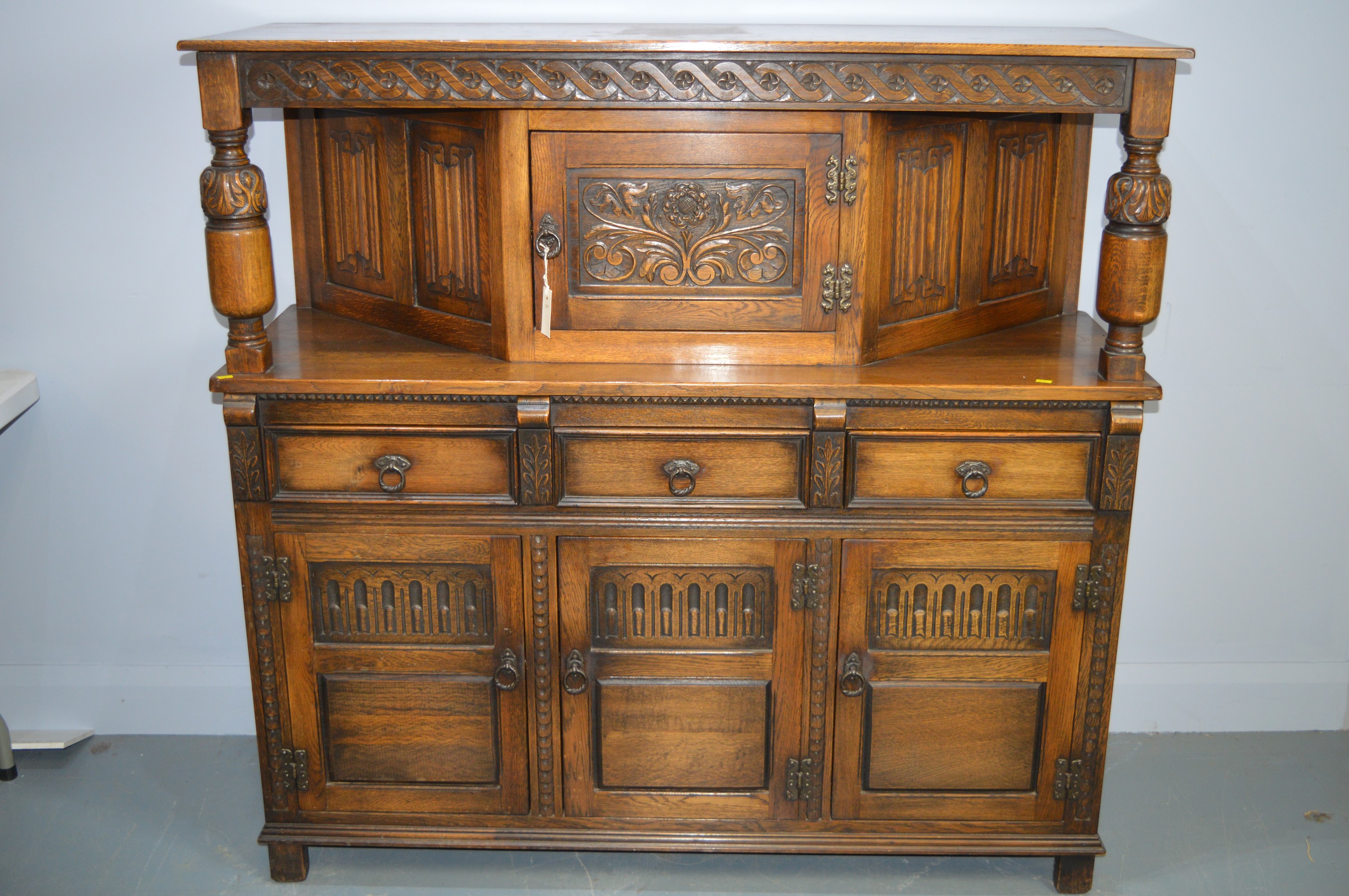 Jacobean style court cupboard