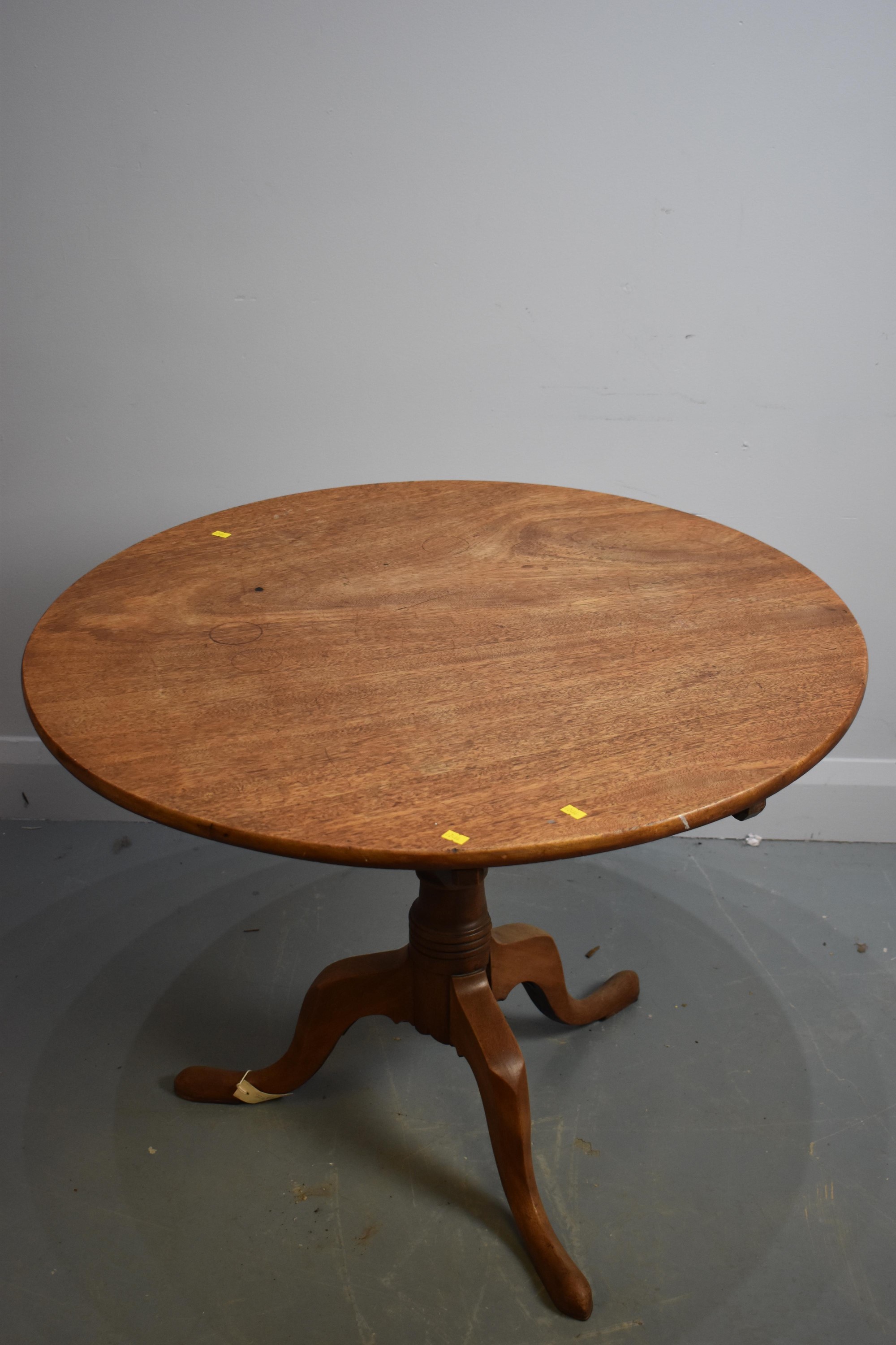 20th Century oak tripod table in the Georgian style