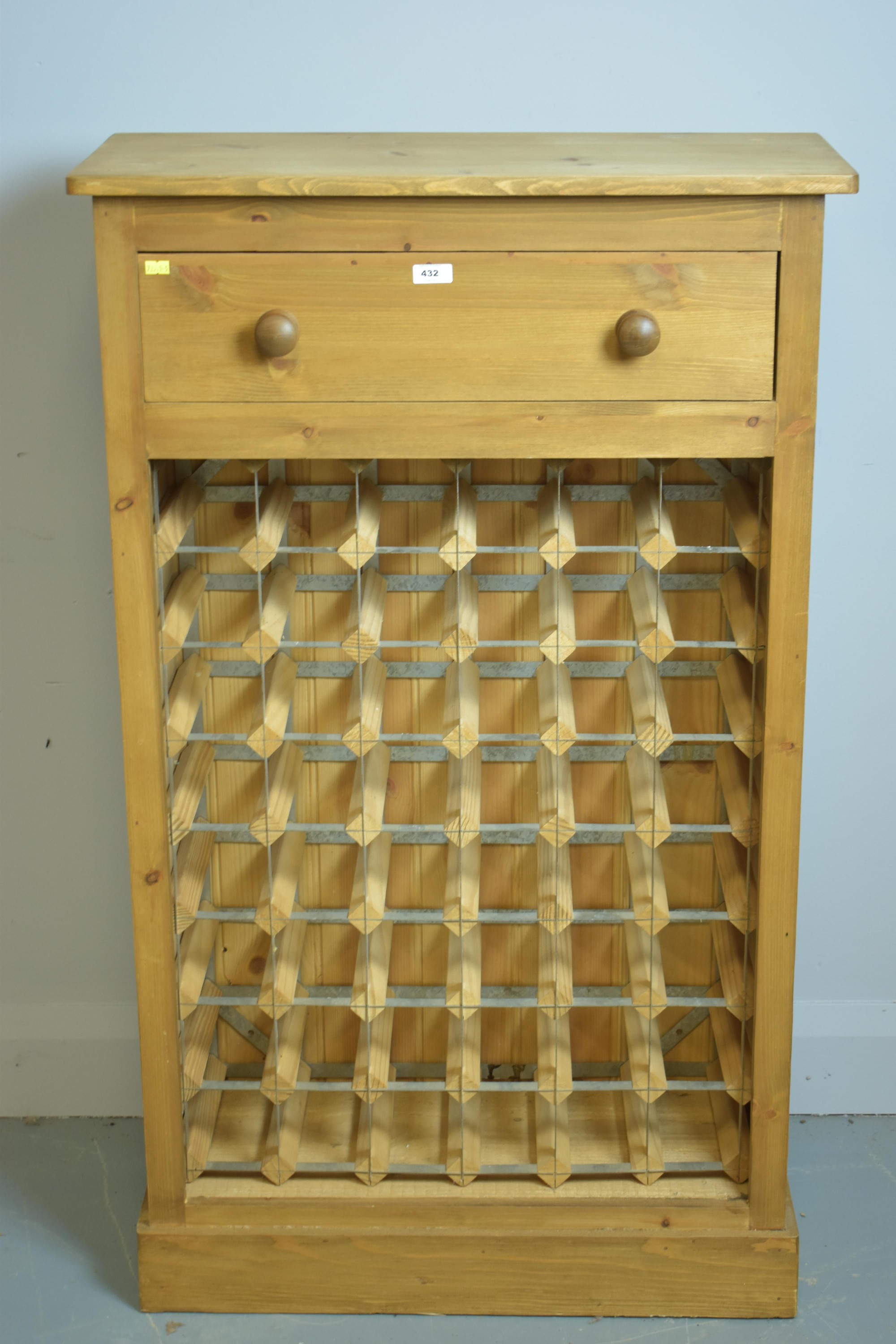 Modern pine wine rack