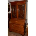 20th Century George III style bureau bookcase