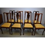 Set of eight harlequin dining chairs
