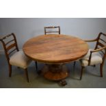 Set of three Regency dining chairs