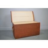 Vintage stained pine blanket box.